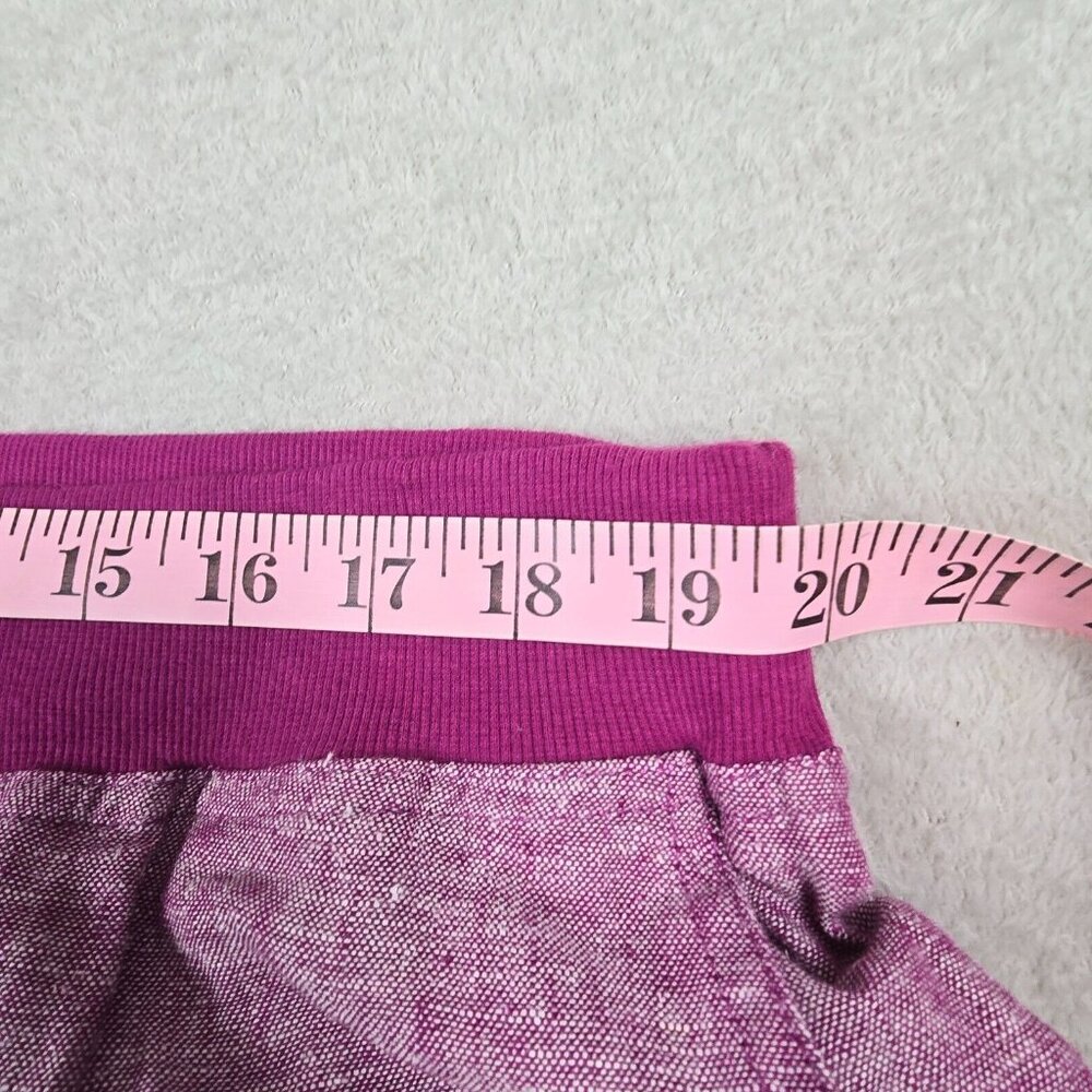 Woman Within Linen Blend Pants Womens Size 22 PETITE Purple Plus Pull On Summer - Picture 9 of 12